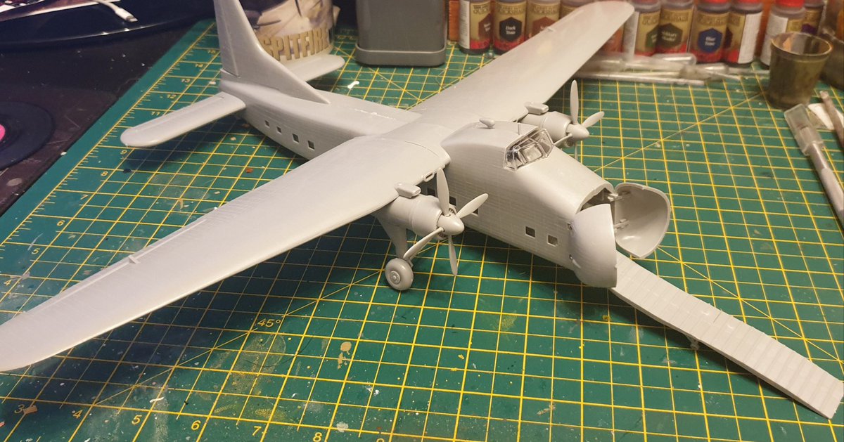 BritAircraftMod's tweet photo. Lockdown Sunday build of a old Airfix Bristol Superfreighter kit. I will be trying to do the RAF, A&amp;AEE Boscombe Down version. Decals will be the problem. Any ideas plus any colour pictures would be fab as there aren't many about
Finished build will be on https://t.co/mkuDrT2dlO https://t.co/nNHZYWNplJ
