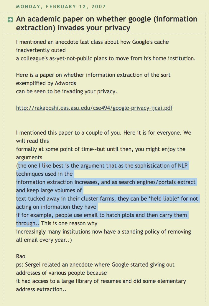 I recall being quite intrigued by the arguments in that paper at that time, enough to bring it up in my UG class on Info Retrieval/Mining/Integration:  http://cse494-598-s07.blogspot.com/2007/02/academic-paper-on-whether-google.html