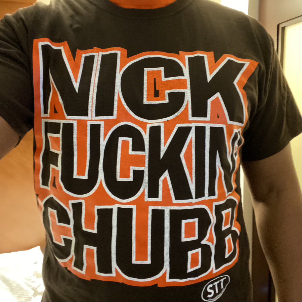 BrownSpiderCLE's tweet photo. I have on ALL THESE today...
Layers of loyalty...
#FuckPittsburgh
#NickFuckingChubb
#BakerBakerTouchdownMaker
#JurassicMyles https://t.co/YFzy64R75b