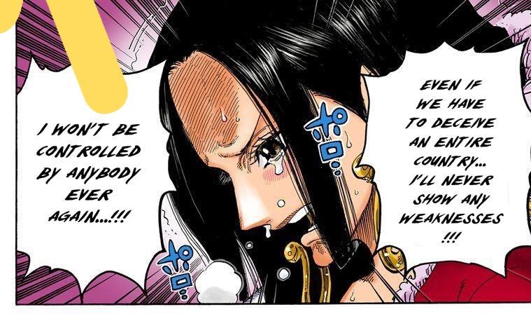 As for Sabo + Vivi the icing on the cake is Oda's statement in jump festa 2019. He teased "Sabo will...! Vivi will...! Hancock will...!" Boas recapture and facing her past is INEVITABLE. We know this. Putting Boa, Sabo, and Vivi together ONLY confirms to me that they're enslaved