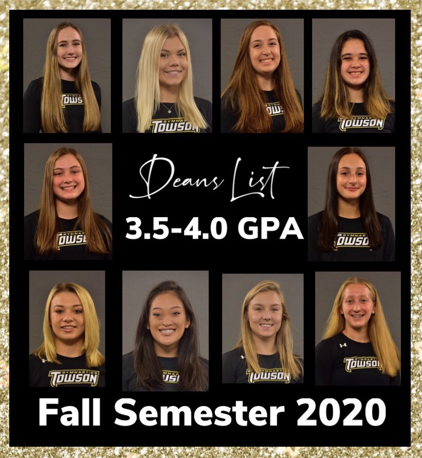 Towson_GYM's tweet photo. Congrats to our 1️⃣0️⃣ athletes that made the Dean’s List this past semester, including @laurennbolen who had her third-straight 4.0!
•
•
#STUDENTathlete https://t.co/vz8G04TIBZ