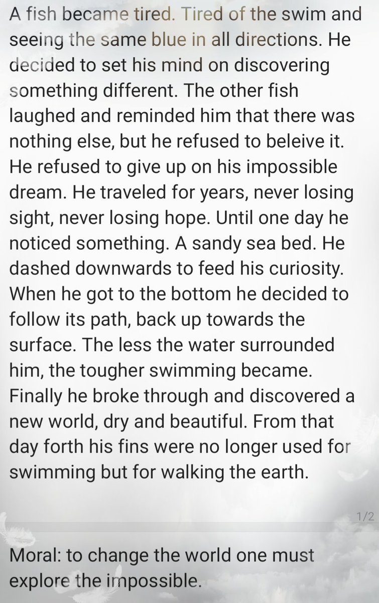 GroukZ's tweet photo. The Evolutionary Dream

🙌- to change the world one must explore the impossible

#MotivationalQuotes
#Motivation #motivational #inspiration #sundayvibes #shortstories #storytime #story https://t.co/7Fy4bojiXs