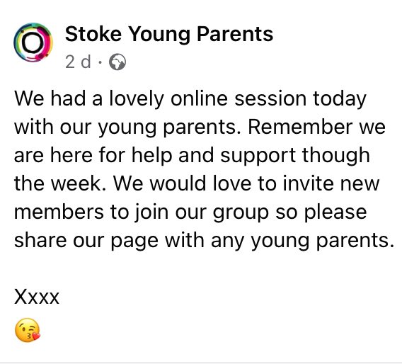 makesomenoisewm's tweet photo. Really proud of our Stoke Young Parents team and all the young parents they connect with and encourage. If you know of people who would like to join us we'd love to be connected.
#CommunitySupport #YoungPeople #ConnectionThroughMusic https://t.co/qITmwzvZuF