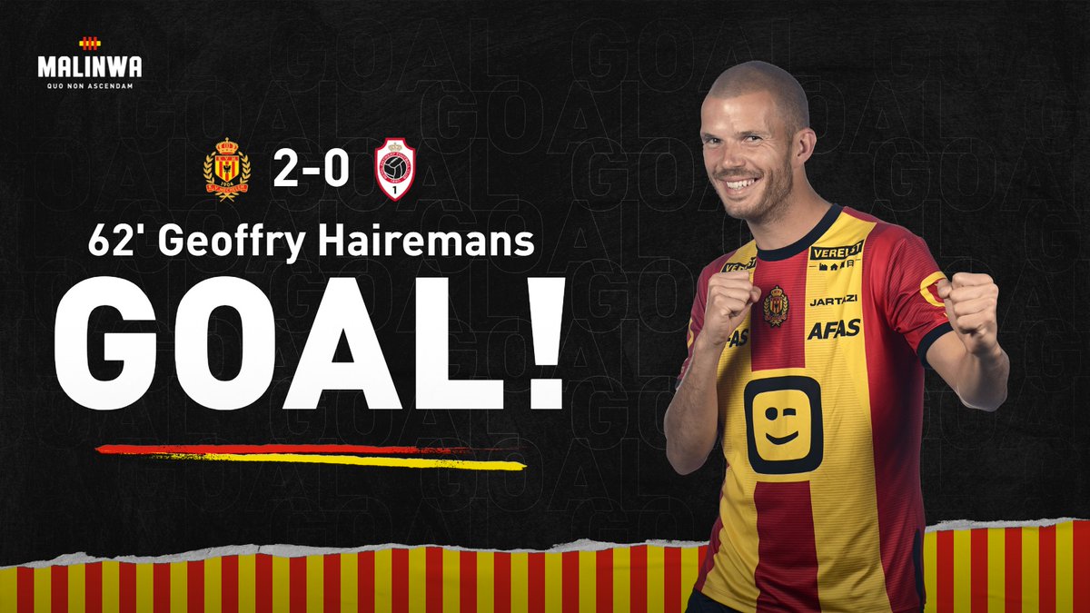 kvmechelen's tweet photo. 62' En daar is meteen al het tweede doelpunt!

Hairemans kan op aangeven van Engvall de bal keurig binnen plaatsen. Heerlijk dit! 💛❤️ 

2⃣-0⃣ #KvmAnt #nomatterwhat https://t.co/6B5wyGPx69