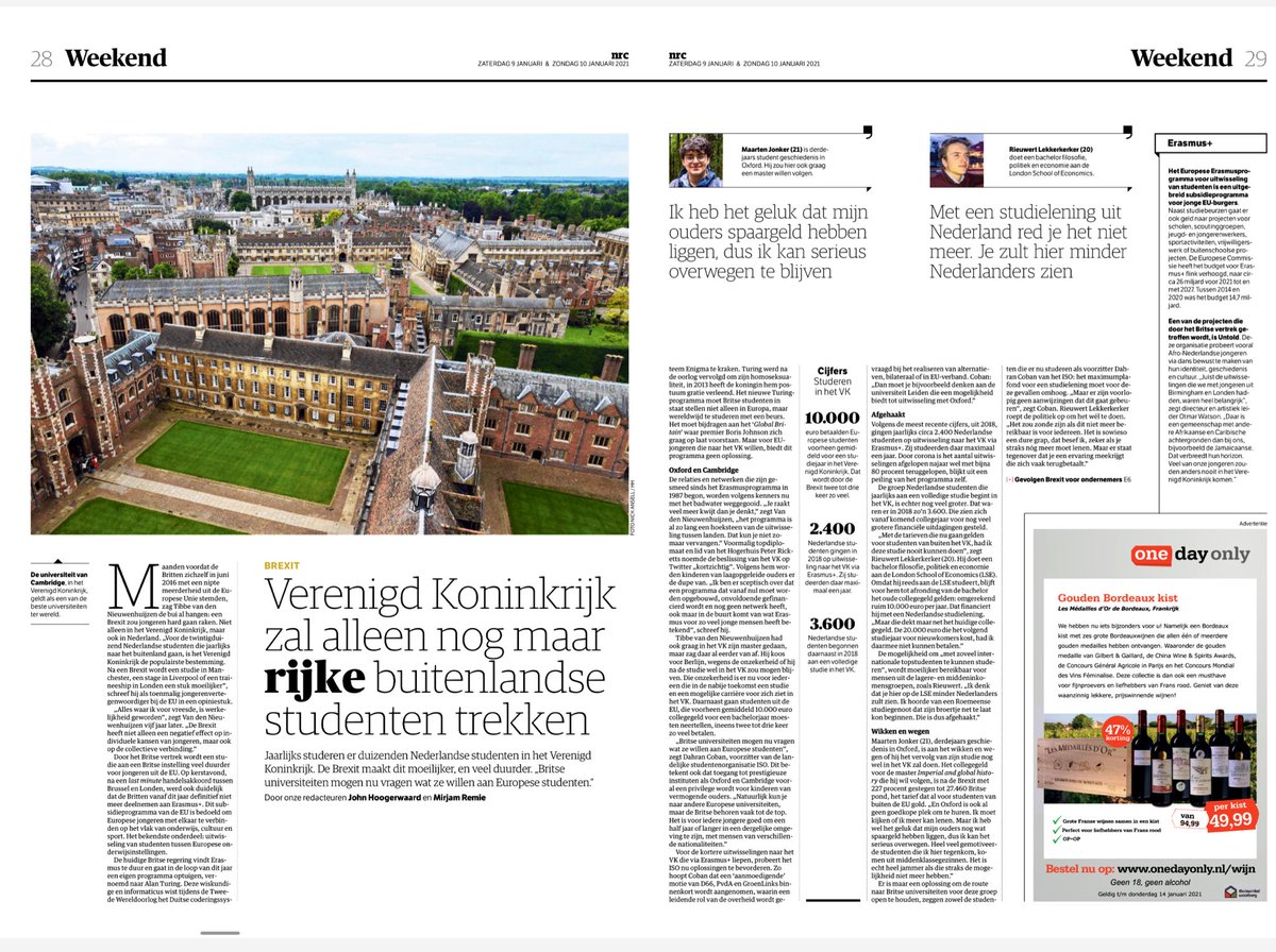 KvanOosterom's tweet photo. Excellent articles in Dutch newspaper @NRC on practical problems for citizens and companies resulting from #Brexit
My advice: visit https://t.co/KOFOcpJrcQ and (for companies) also do #BrexitImpactScan https://t.co/2UJVyE9tnJ