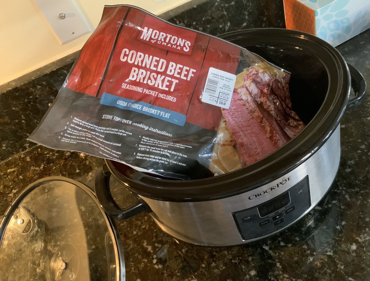 LDBirdywatcher's tweet image. Who loves #corned beef? Found Morton’s brand, like the steakhouse, &amp;amp; said My Beloved gets a New England dinner tonight! Carrots, parsnips, potatoes, beets, fancy mustard, only the best for him! #crockpot #SundayMorning See y’all in 8 hrs. @SimonHButler @herbyg72 @Adam12332871709