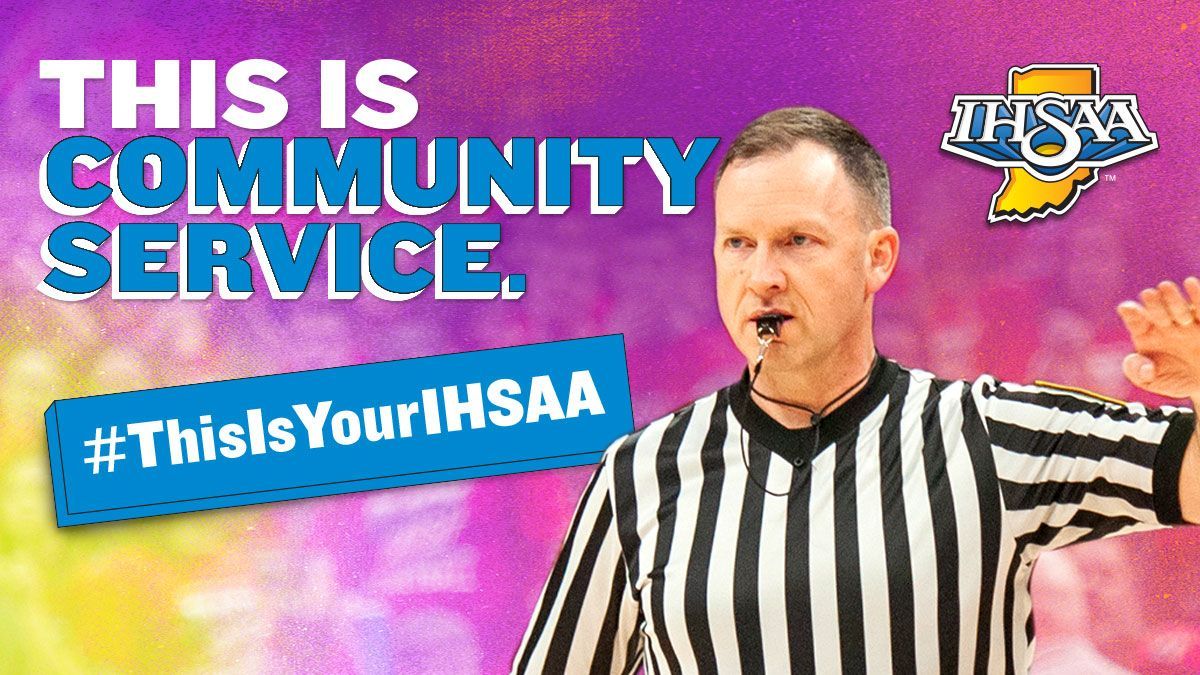 IHSAA1's tweet photo. The pandemic confirms it. Our community needs high school sports. This means we also need high school officials. Thank you to the men and women who give up their nights and weekends so our kids can play. This is community service. #ThisIsYourIHSAA #FaceOfSportsmanship https://t.co/36z8QbBoqg