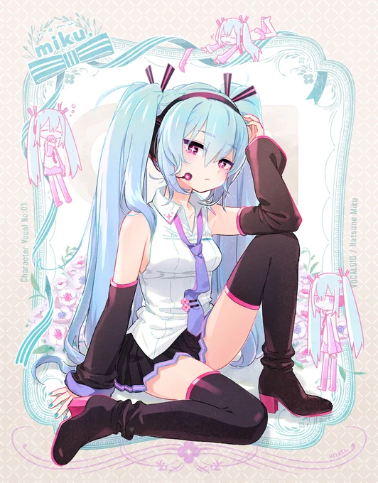 気だるげミク。昔に描いた絵のリメイク
#初音ミク 
