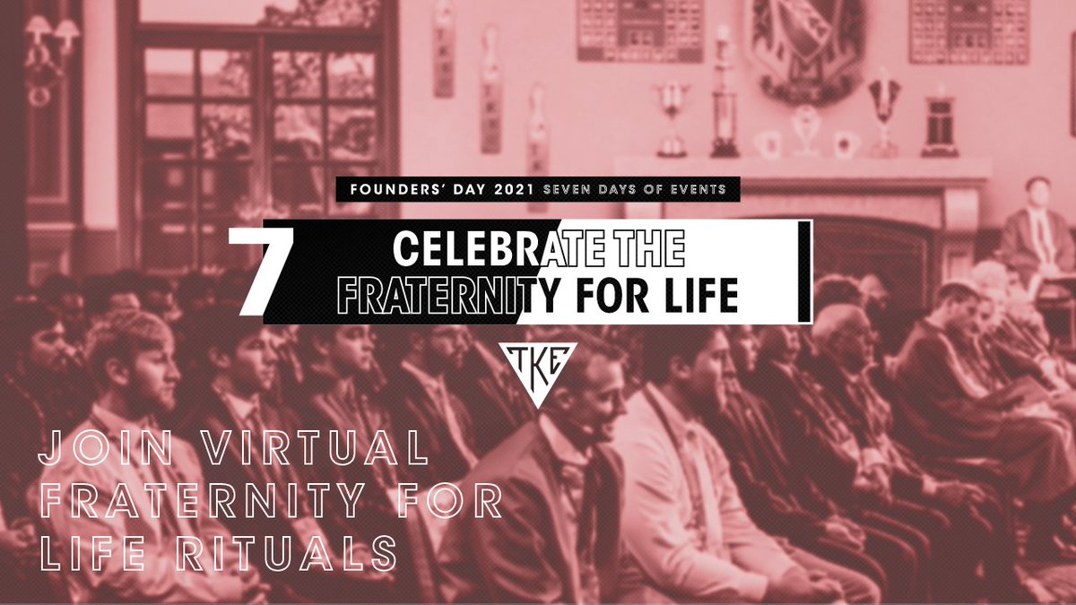 TKE_Fraternity's tweet photo. Happy Founders' Day, and let's celebrate the Fraternity for Life! 🥳🎉 Whether it's been 5 days or 50 years since you've been in the triangle, join in on Fraternity for Life rituals happening at 11AM, 4:30PM and 8PM Eastern today! To learn more, visit https://t.co/0uIgIfokhU. 🙌 https://t.co/HS8NQF8TBT