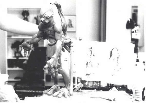 A pretty rare photo from our work on the very first Oddworld game, Abe's Oddysee in the early to mid nineties. Super Sculpey. 
