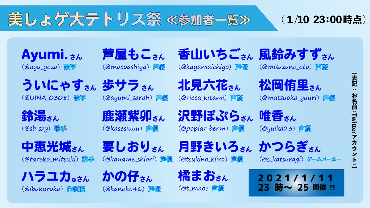 美しょゲ大テトリス祭 Twitter Search Twitter