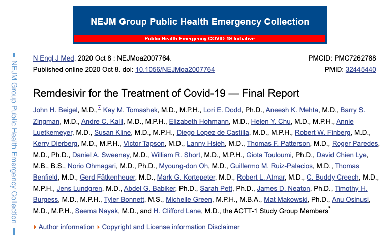 amyprid's tweet photo. 1/
Does #Remdesevir have a role in #COVID19?
Here is a short #HowIReadThisPaper Tweetorial on a study recently published to try and answer the question.
Beigel, J et al (https://t.co/FMBzEWECB6)
@MedicsAcedemy
By @amyprid https://t.co/OOD0CYC0H6