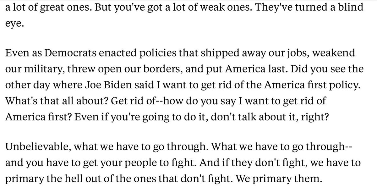 Trump is not a great communicator. But like many politicians, he urges his supporters to ‘fight’ for their side. This is, clearly, not talking about physical violence.He is clearly talking about being strong, about standing up for one’s convictions.2/