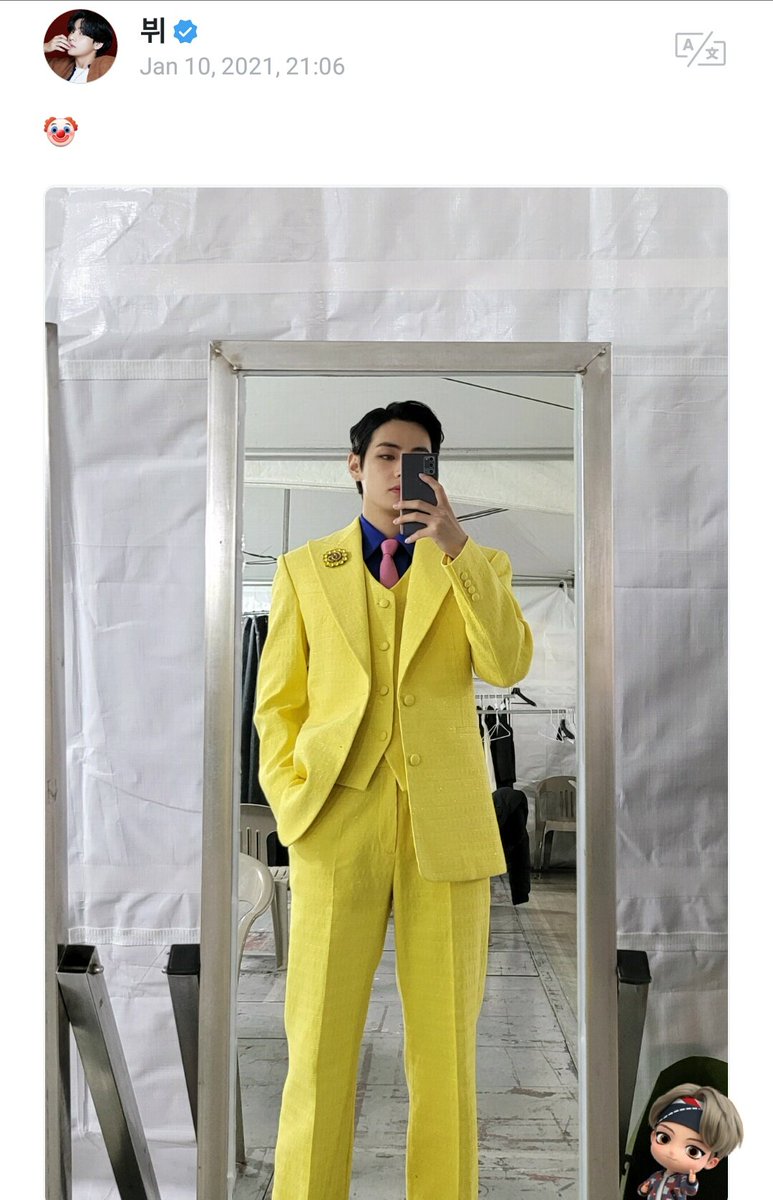 likechizu's tweet photo. Taehyung weverse update

"🤡"

INI TAEHYUNG LAGI NYAPA KITA GUYS🤡 https://t.co/UdbETvKAmO