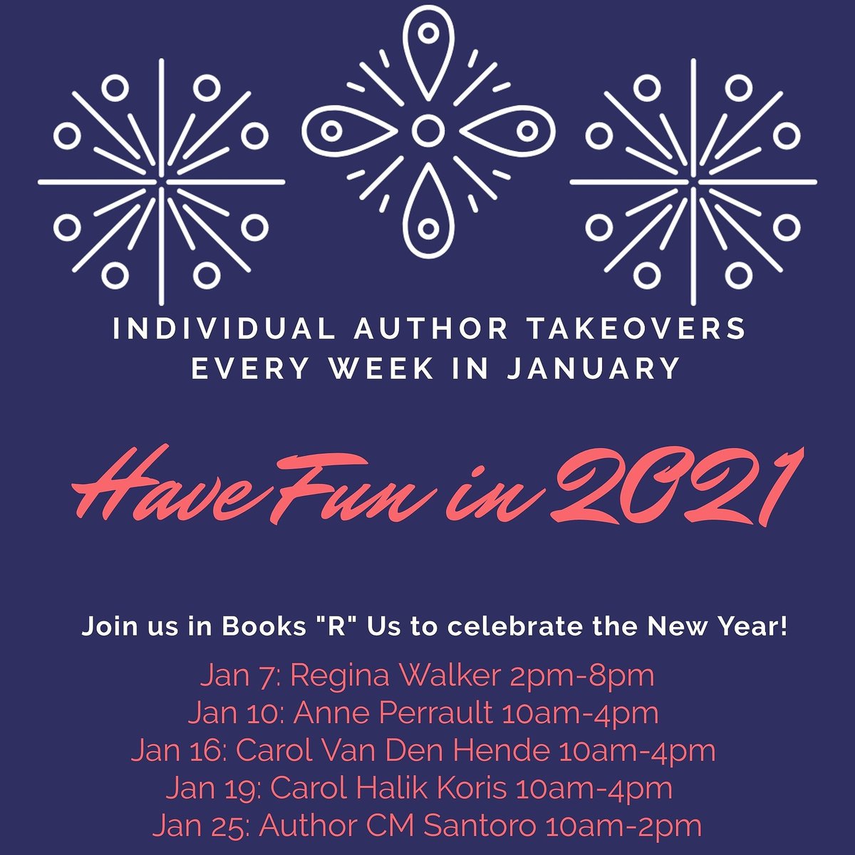 MariatHenriksen's tweet photo. We're back with another featured author today starting @ 10am in FB group, Books "R" Us. 📚 Anne Perreault will be entertaining us with her humor‼️🤣 Games & a giveaway‼️ 📖 Have Fun in 2021‼️🥳
https://t.co/xgINh7LWZc
#facebookparty #authortakeover #avidreaders #facebooktakeover https://t.co/XuwNQOdpoh