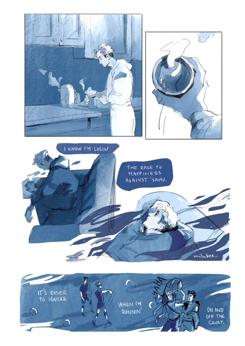 sleepless nights. 

(a sort of part 2) #sakuatsu 