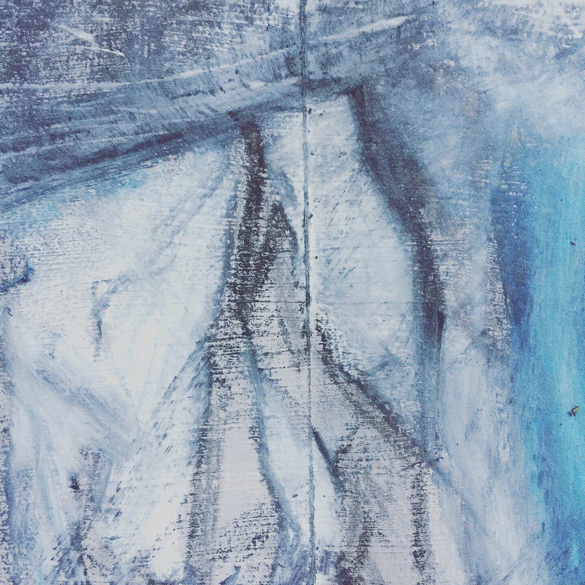 LucyJaneWheeler's tweet photo. Winter sketchbook, feeling very wintery today with snow showers coming in from the Northwest ❄️ #shetlandweather #winterlight 
#winterweather #wintersketchbook #sketchbook #oilpastels #charcoal #snow #snowart #coldcolours #creativepractice #landscape https://t.co/xleQp8IBqo