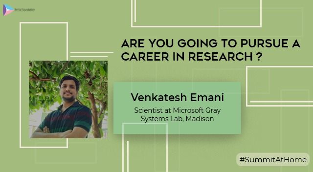 pehiaorg's tweet photo. Should you prefer a career in research?

Hear it from the scientist at Microsoft Gray Systems Lab
#research #codehasnogender #pehiasummit2021 #pehiaorg #SummitAtHome #STEM

https://t.co/NeaAMcj4Wn https://t.co/khYaJdXHks
