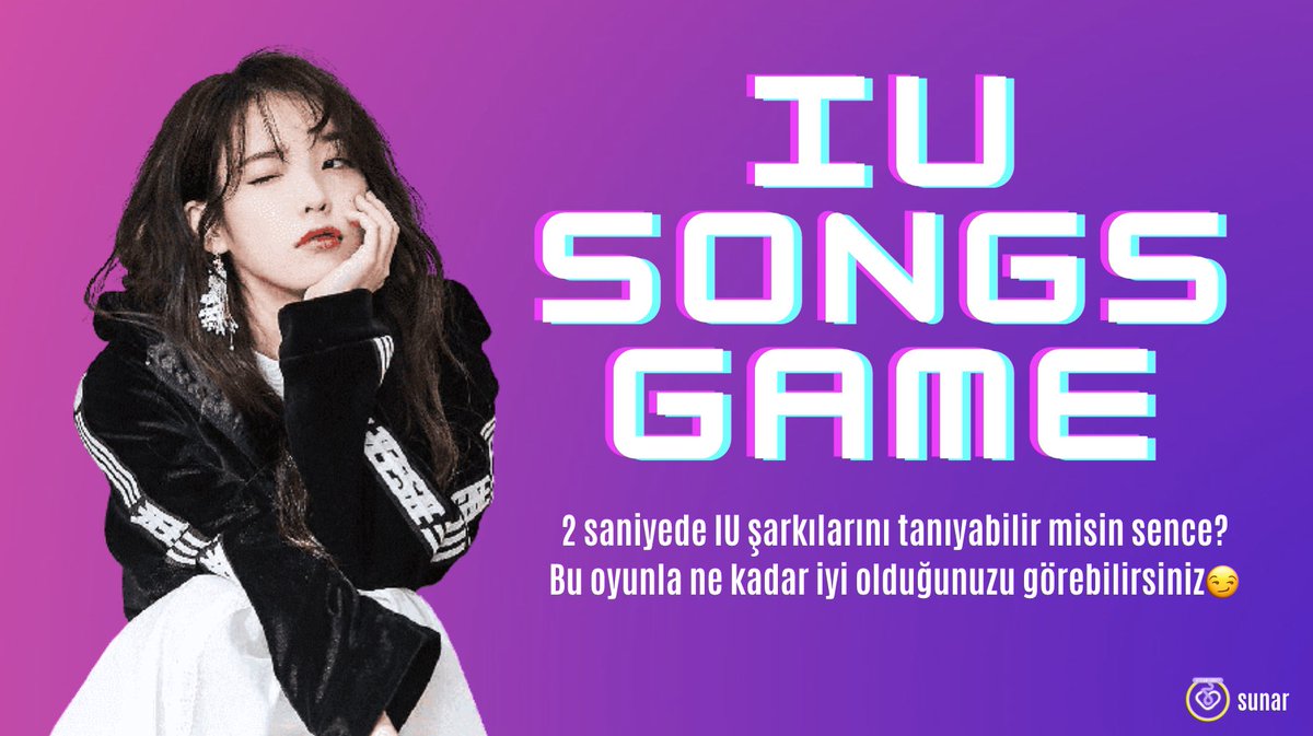 [🎁🎮] 5 bin aboneye ulaştığımız için size büyük emeklerle hazırladığımız hediyeyi sonunda yayınladık! Umarız ki şarkı oyunumuzu beğenir ve eğlenceli bulursunuz🥳💜

[5000 ABONE 🎁’Sİ] IU SONGS GAME CHALLENGE: 2 saniyede IU şarkılarını tanıyabilir misin?
youtu.be/alNqtmGvtcA