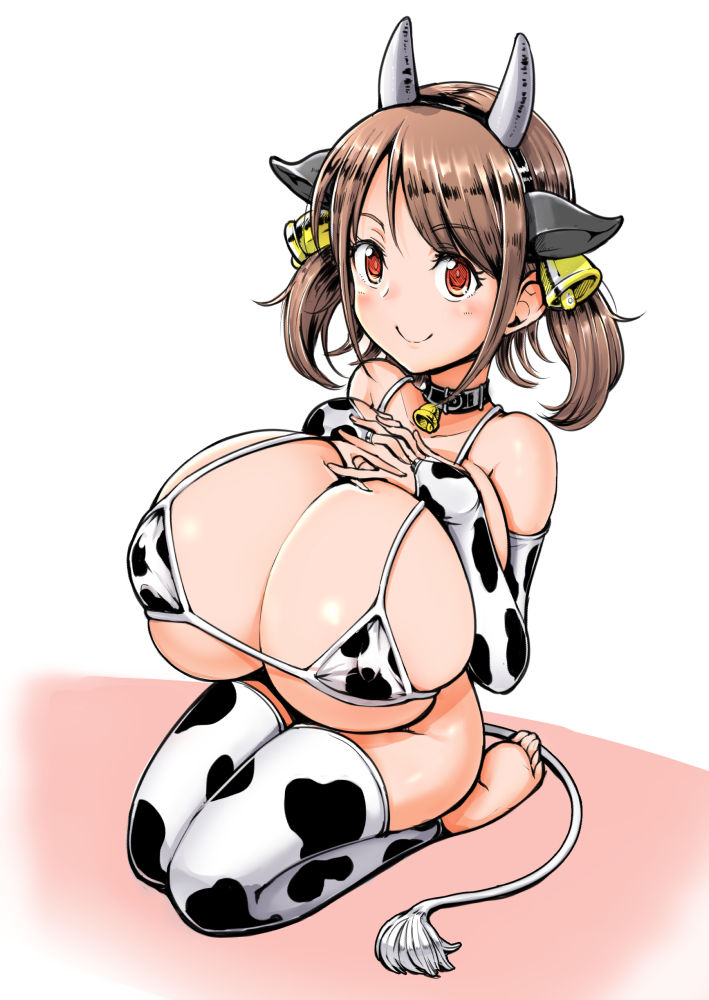 牛ろり巨乳ちゃんにぶっかけてみました 