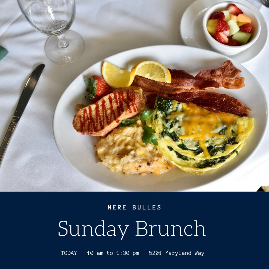 Sunday brunch is here! Join us today from 10 am - 1:30 pm to enjoy our delicious, socially distanced brunch buffet. See you soon!