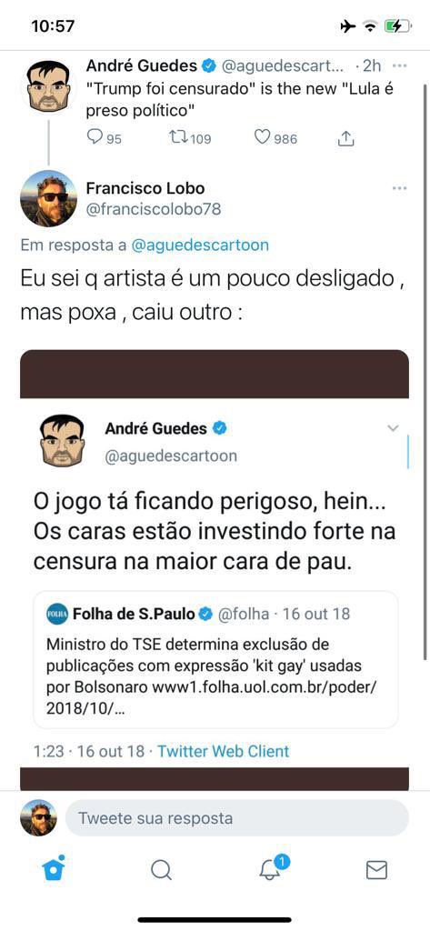 Rconstantino's tweet photo. Caraca! O Francisco acabou com a raça do cartunista hipócrita... https://t.co/Mssywcm8xg
