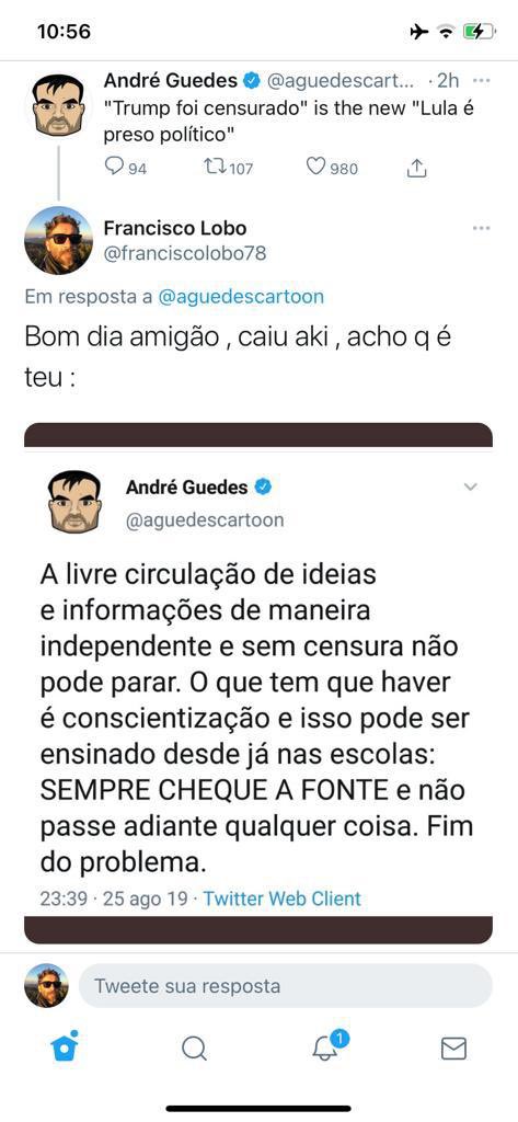 Rconstantino's tweet photo. Caraca! O Francisco acabou com a raça do cartunista hipócrita... https://t.co/Mssywcm8xg