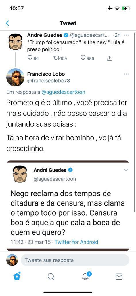 Rconstantino's tweet photo. Caraca! O Francisco acabou com a raça do cartunista hipócrita... https://t.co/Mssywcm8xg