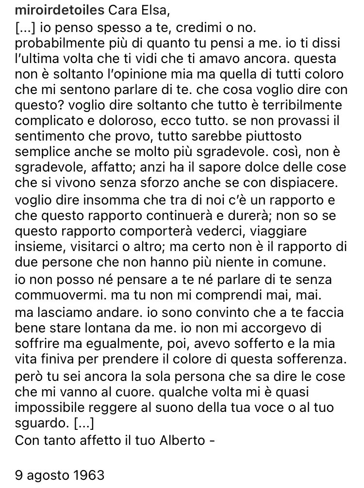 itsmarasca1's tweet photo. però tu sei ancora la sola persona che sa dire le cose che mi vanno al cuore

#albertomoravia #elsamorante #quandoverraisaròquasifelice #lettereaelsamorante #letteredamore https://t.co/E8uo2strez
