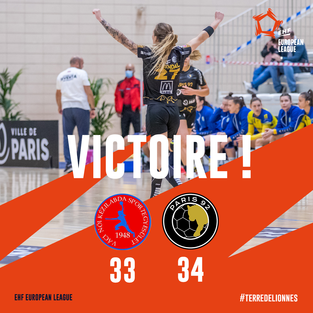 Paris92_Off's tweet image. ✅ Victoire ✅
Le week-end s’achève sur une belle victoire des #Lionnes 🦁 qui s’imposent 33-34 🆚 Vaci NKSE ! 🤛 
📸 (c) Pierre Violet
#terredelionnes #MoreHandball #ehfel @ehfel_official