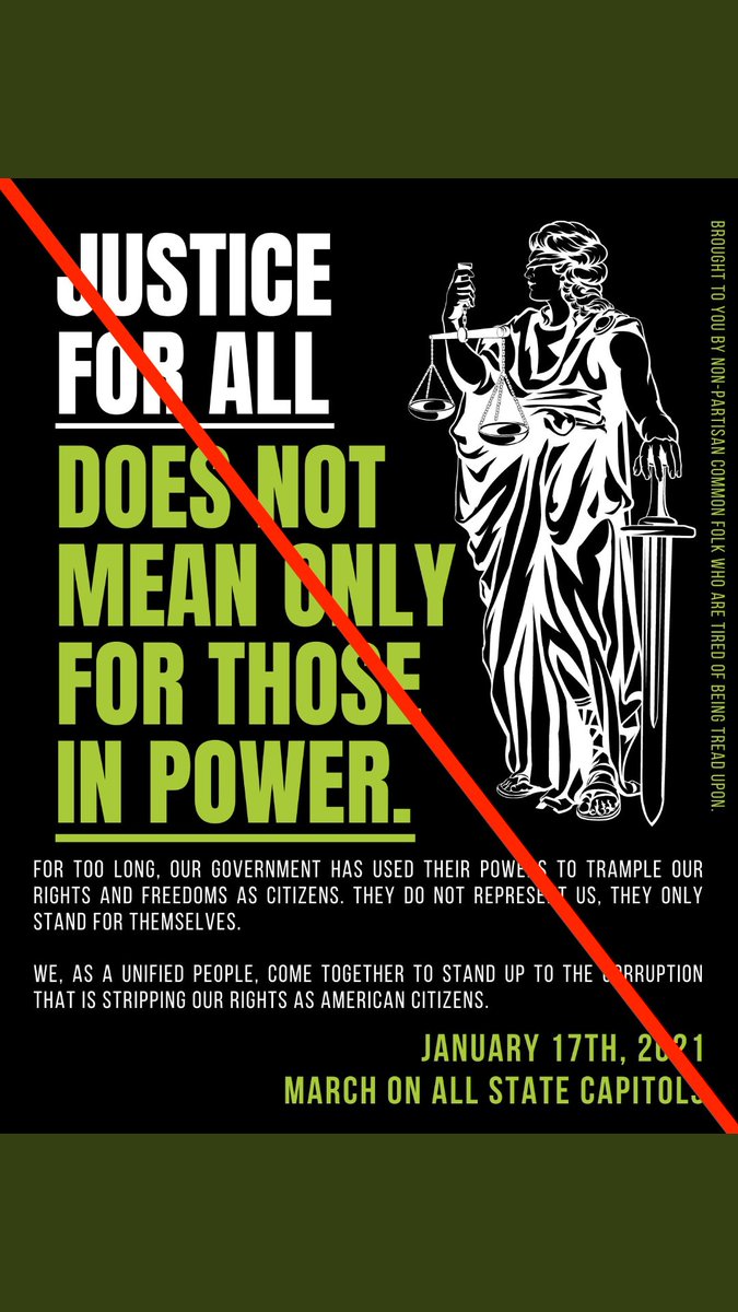 They've been putting out video calls to action for weeks. First, on January 17, they claim they're planning armed marches in all state capitols, with *particular* attention paid to states w/Dem Govs &/or Legs. 2/