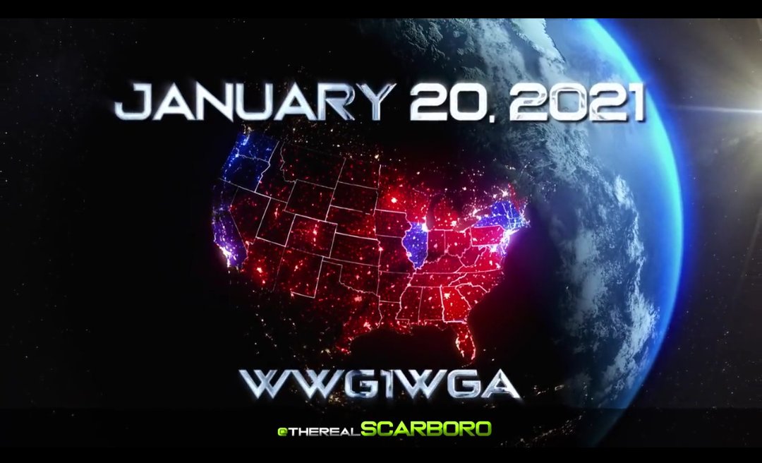 Videos on Parler & elsewhere indicate they'll also be assaulting only capitols in blue states that same day. These are screenshots from one, where blue states turn red after video flame effects. 5/