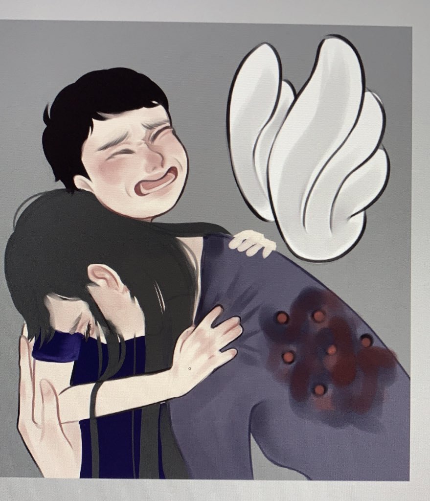 MarsQtr's tweet photo. A drawing I made about Arwa Al-Sanea  she won the custody of her son after FOUR years of legal battles, only to be shot and KILLED by her ex-husband, in-front of their son. This whole situation is sickening and inexcusable. 

#feminist 
#حق_اروى_الصانع
#justiceforArwa https://t.co/prCSbm6GWm