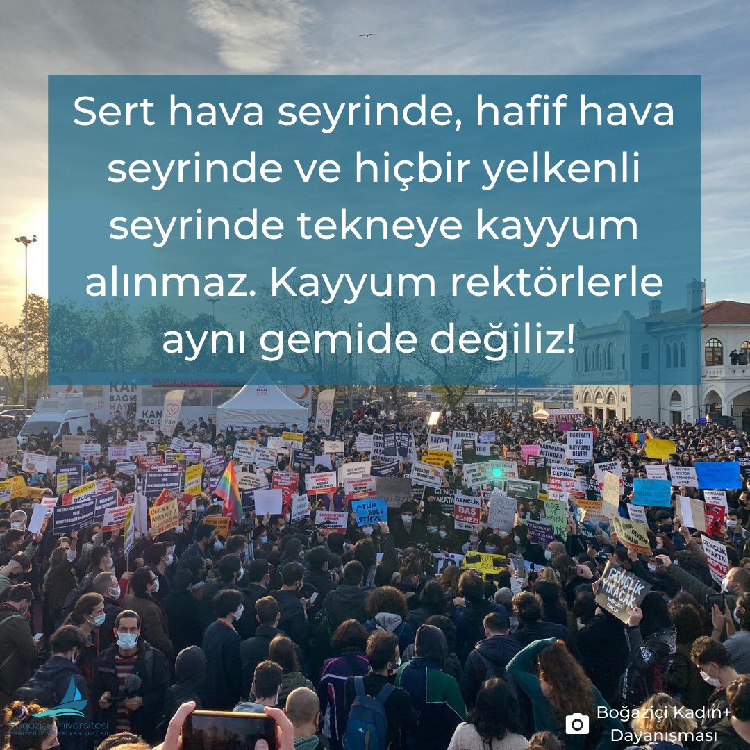 BounSailing's tweet photo. #BizimRektörümüzDeğil #KabulEtmiyoruzVazgeçmiyoruz #KayyumRektörİstemiyoruz #BoğaziçiRektörSeçimiİstiyor #BoğaziçiDireniyor https://t.co/Dh68DAgAqw