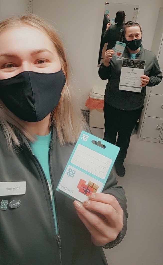 colley_robynne's tweet photo. December's incentive winners for membership and YSYS responses  💙 
Team Leader Mikaela had some amazing feedback and comments throughout the month, and I snuck in and took the victory for membership sign ups 🤫 😂
#CoopBuilthPetrol #ItsWhatWeDo #CoopRadio 
@KerinaRees @kingcop4 https://t.co/2C1Il9pNQA