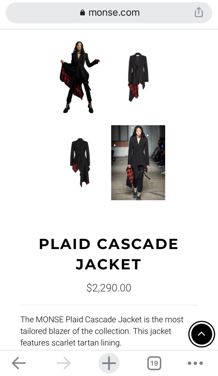 monse plaid cascade jacket