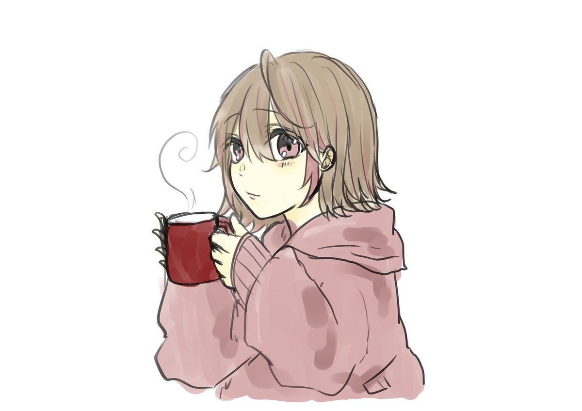 Wawawa Ko 茶髪 ピンクメッシュ1本あればもう私よ W にゃか丸坊主 幽霊東京聴いてねのイラスト