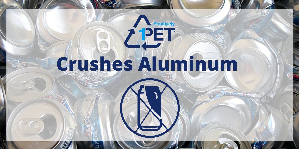 Positively_PET's tweet photo. PET is more environmentally friendly than aluminum. Nearly 100 million aluminum beverage cans are discarded (not recycled) every day in the USA. https://t.co/M9tOyuP1j6 https://t.co/MLOt7QLUo0