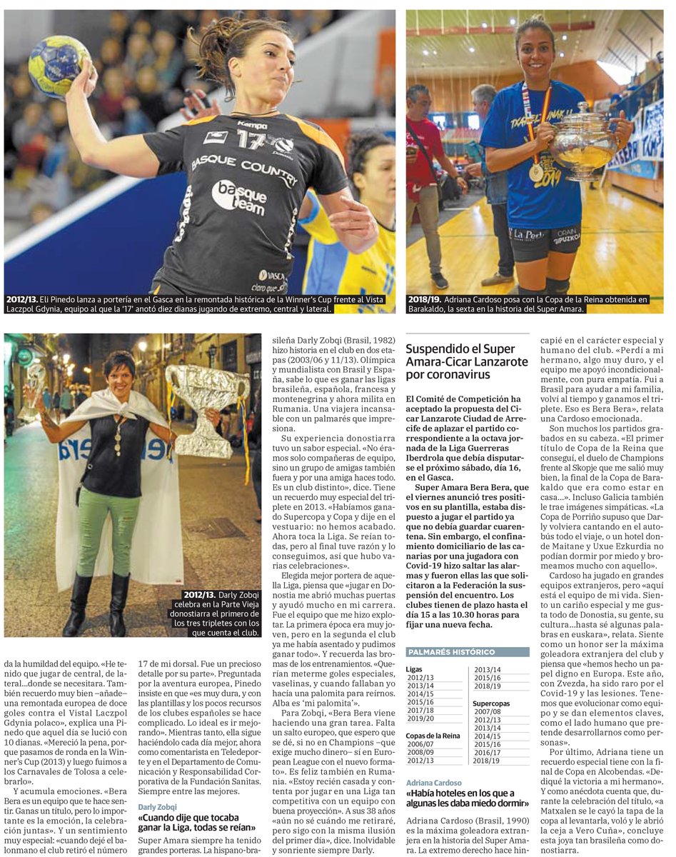 BalonmaBeraBera's tweet photo. Fantástica doble hoy en @diariovasco sobre la década (2011-20) del @superamara @BalonmaBeraBera y en la que @ivillamia recoge los testimonios de @MatxalenZ, @EliPinedo, @darlyzoqbi y @docecastro https://t.co/7FKSjrOykA