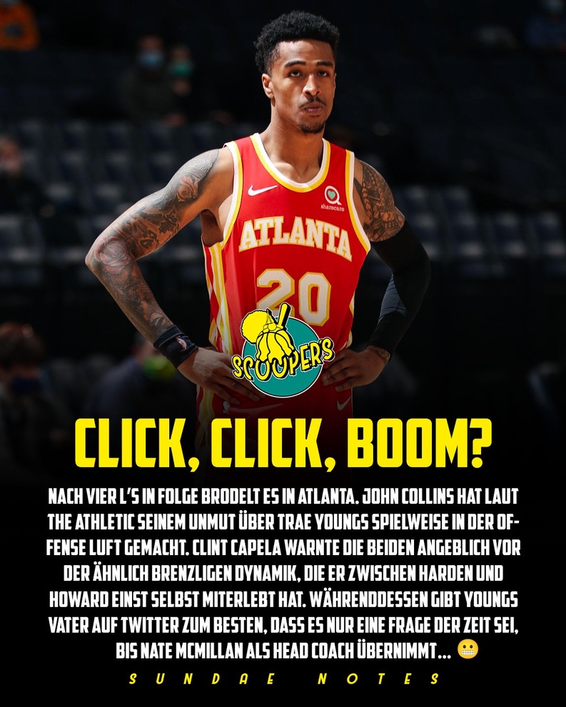 scoopersblog's tweet image. Mit den Sundae Notes werden wir regelmäßig zwanglose Gedanken zum aktuellen Ligageschehen los. Diese Woche mit DeMar DeRozans Expansion, Respekt für Rudy, Kyries Hosen, Atlantas Zündstoff und mehr!
💬 Alle Notes: cutt.ly/Sjxfxig
———
#SundaeNotes #NBABlog #NBADeutschland