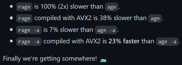 str4d's tweet photo. In my quest for rage encryption speed, I'm finally starting to nip at @FiloSottile's heels 🚄

https://t.co/mhhLtTtIwz https://t.co/0FX0uEjrPg