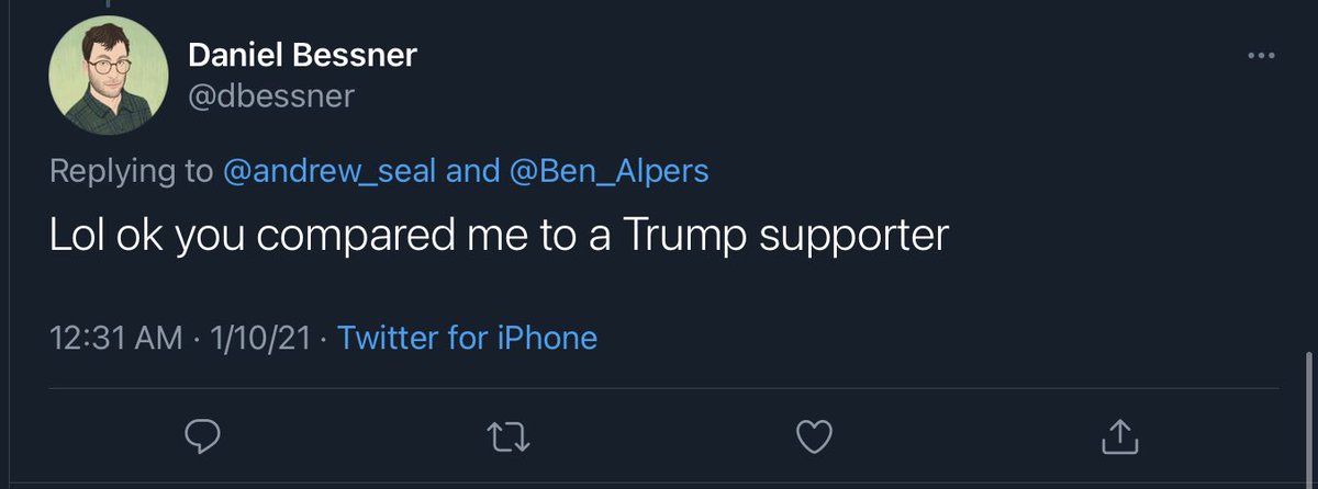 These are two tweets, sent yesterday, by a Contributing Editor at Jacobin.