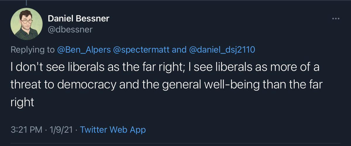 These are two tweets, sent yesterday, by a Contributing Editor at Jacobin.