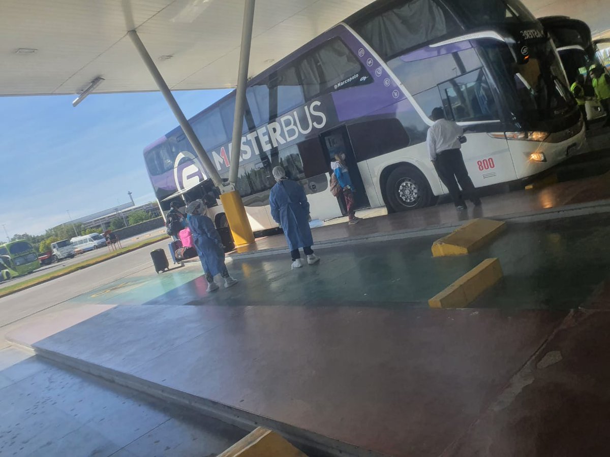 #Ahora se está desarrollando con total normalidad el dispositivo para recibir a las y los adolescentes que arribaron a la ciudad de Neuquén, con los correspondientes controles sanitarios.