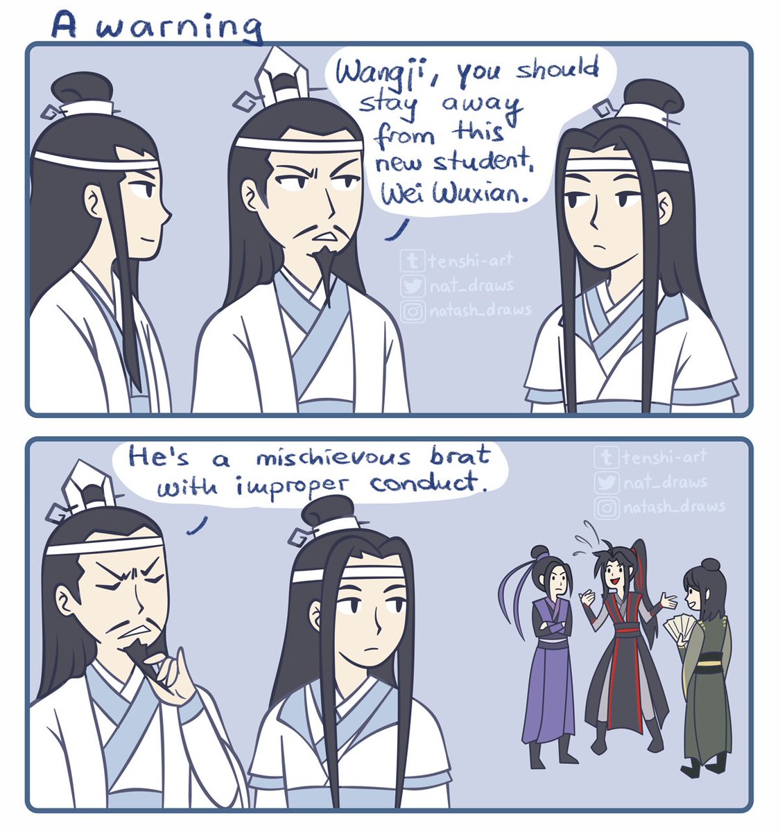 Nat_draws's tweet photo. Lan Zhan never had a chance...

#mdzs #modaozushi #wangxian https://t.co/RhPFLFEbBf