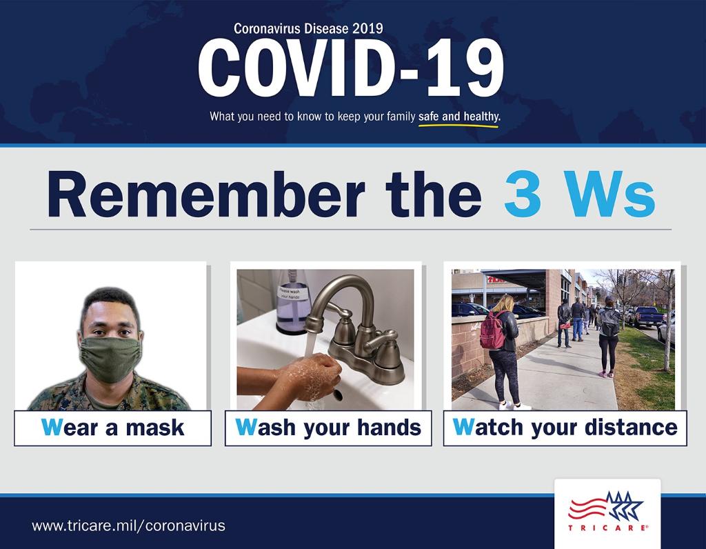 MCoEFortBenning's tweet photo. Protecting yourself from the threat of #COVID19 is as easy as wearing your mask, washing your hands and watching your distance. https://t.co/rucNSHxsk5
