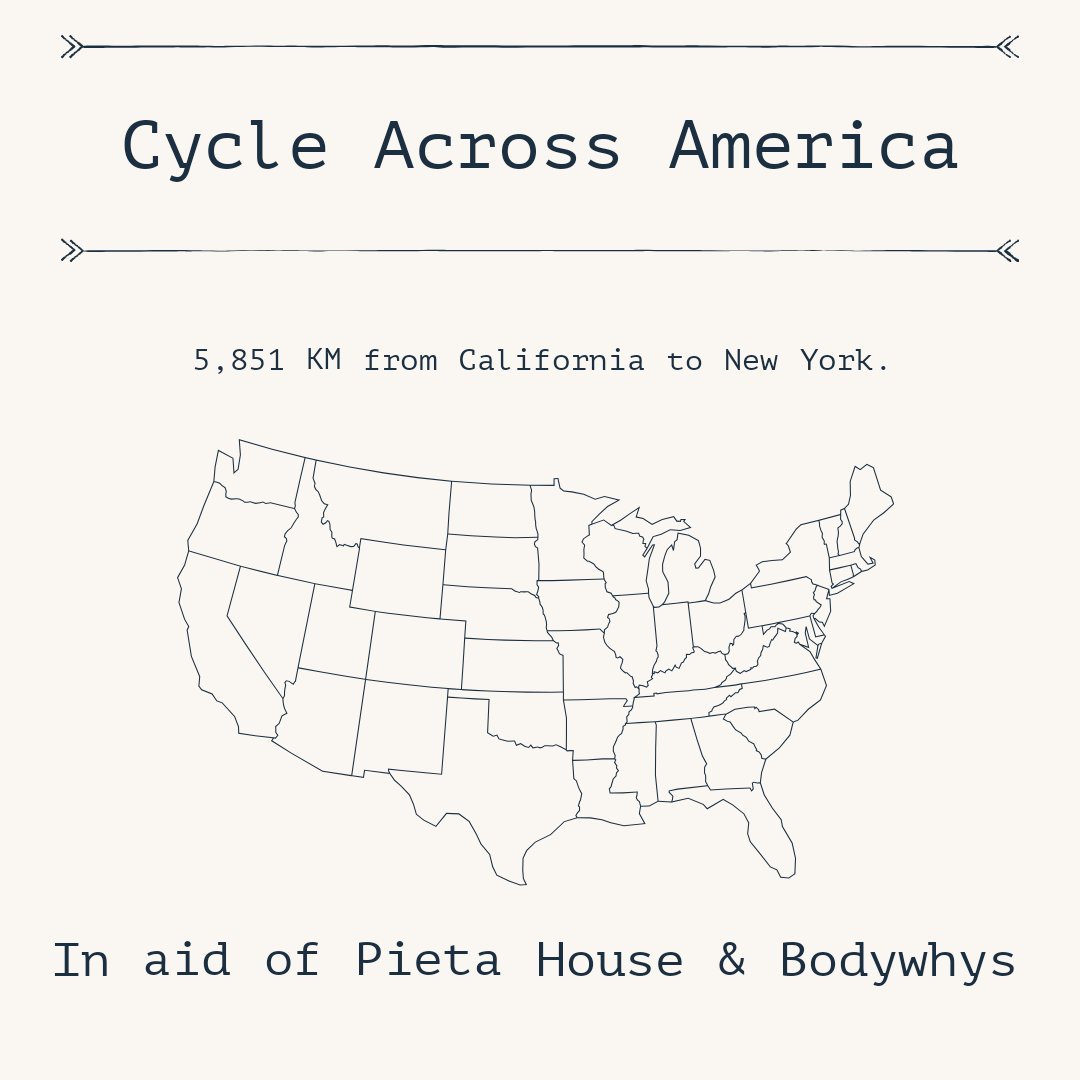All of the above is a significant reason why I'm cycling across America in April. 5,500KM from Los Angeles to New York in an attempt to raise awareness of everything I've discussed and some much needed funds for  @bodywhys. A great charity.All support is greatly appreciated 