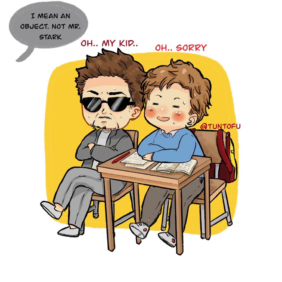 tuntofu's tweet photo. Assignment 🥲
.

#illustration #peterparker #tonystark https://t.co/K9c8dNazBq