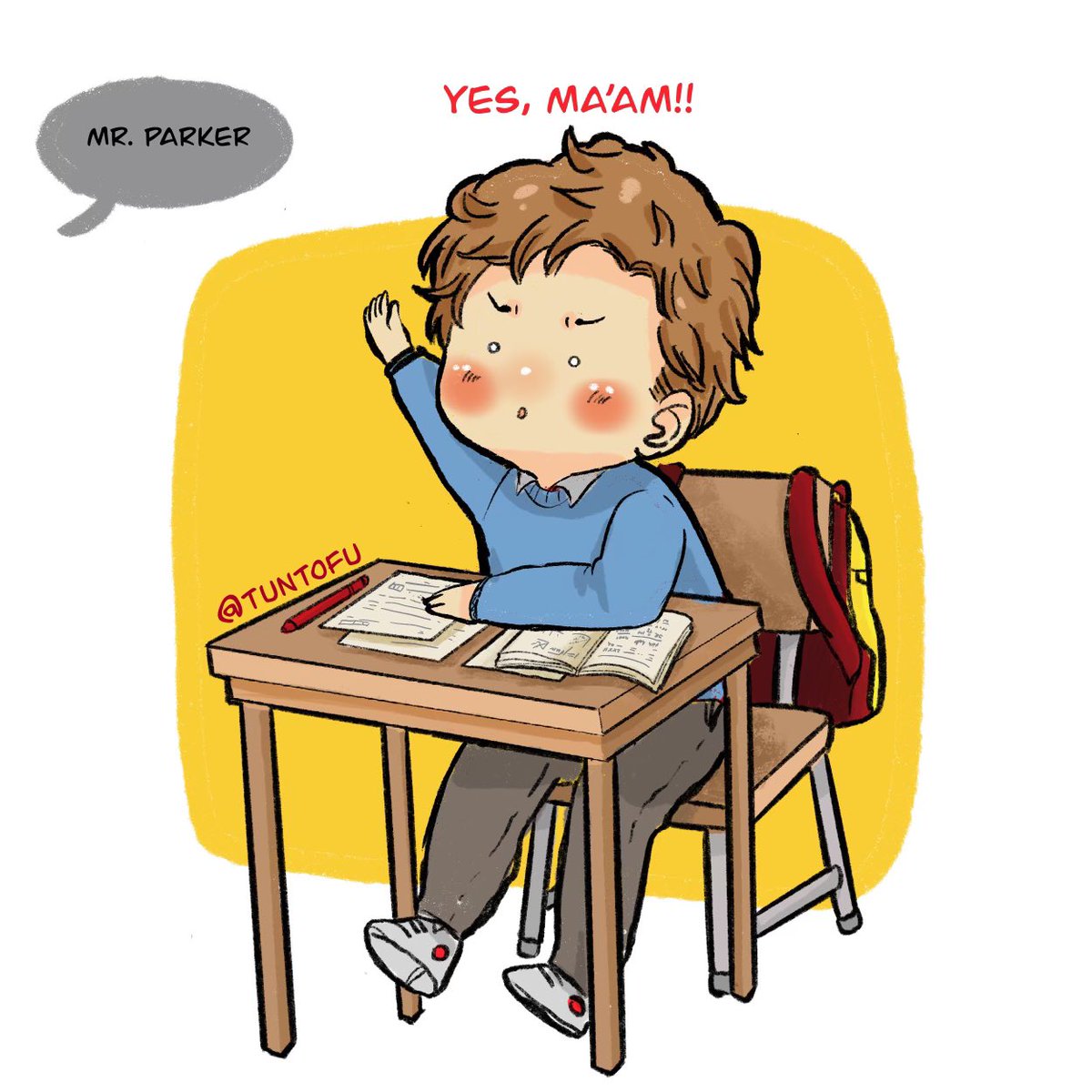 tuntofu's tweet photo. Assignment 🥲
.

#illustration #peterparker #tonystark https://t.co/K9c8dNazBq