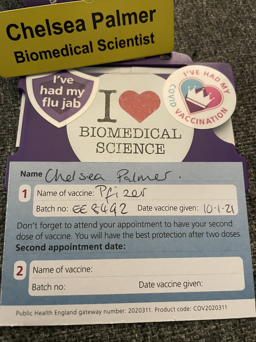 I had my COVID-19 vaccine administered at @YorkTeachingNHS today. Very efficient & everyone in high spirits, well done team! 💉#nhsstaff #PfizerBioNTech